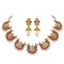 18k Gold Plated Traditional Temple Choker Necklace Wedding Party Stylish Jewellery Set