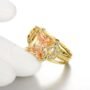 Yellow Sapphire Style Big Yellow Crystal Golden Ring for Women and Girls - Image 2