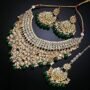 Stylish Choker Traditional Pearl Kundan Necklace Jewellery Set - Image 2