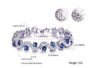 Royal Blue Crystal CZ Silver Plated Stylish Bracelet - Image 3