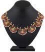 18k Gold Plated Traditional Temple Choker Necklace Wedding Party Stylish Jewellery Set - Image 4