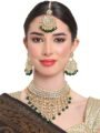 Stylish Choker Traditional Pearl Kundan Necklace Jewellery Set - Image 4