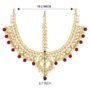 Gold Plated Kundan Pearl Maang Tikka Matha Patti Jewellery - Image 4