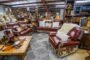 Three piece living room set customized with leather,Croc and White and Brown color cowhide